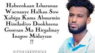 KHAALID KAAMIL  HABEENKAAN ISBARANAA WACNAAYE  OFFICIAL MUSIC LYRICS 2024 [upl. by Loleta]