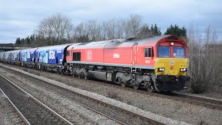 Knottingley TMDs Pet Loco on 4R50 to Immingham Biomass Loading Point 05022024 [upl. by Aleyak]