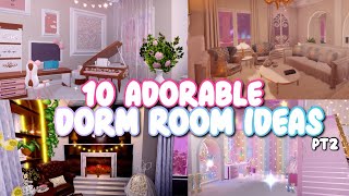 10 ADORABLE DORM ROOM IDEAS PT 2 Roblox Royale High Campus 3 [upl. by Lindgren132]