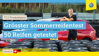 Grösster TCS Sommerreifentest 2023 50 Reifen von Budget bis Premium [upl. by Nnyw]