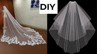 How to Make Wedding Veil  Bridal Veil Sewing Tutorial  DIY Veil  Handmade Veil [upl. by Ruth]