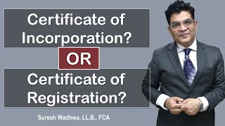 Difference between Certificate of Incorporation and Certificate of Registration [upl. by Alika48]