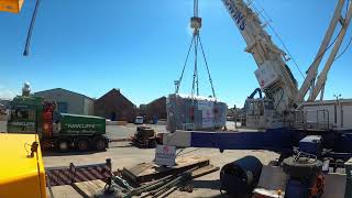 Scottish Power Transformer Heavy Lift by Baldwins ABP Port of Ayr [upl. by Nylanej]