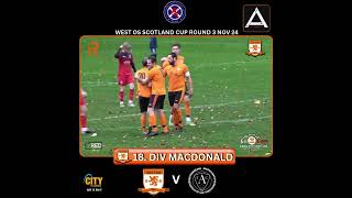 Goal Div Macdonald v Ashfield AFC West Cup Nov 24🟠⚫️ [upl. by Najram]