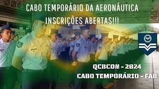 🔥CABO Temporário da Aeronáutica  Salário R 370000  QCBCon 2024  DICAS ATUALIZADAS [upl. by Shanan834]