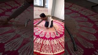 How to make Lehenga  Lehenga Making Process  Pink Shadding Lehenga choli lehenga lehengas [upl. by Rhys]