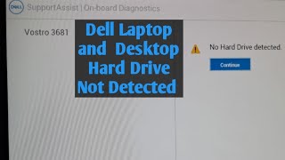 How To Fix a Dell That Says  Hard Drive Not Detected Or Hard Drive Not Installed [upl. by Ahsiruam517]