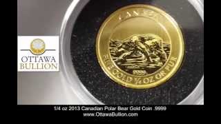 14 oz 2013 Canadian Polar Bear Gold Coin 9999 Buy Gold Ottawa [upl. by Adnilreh]