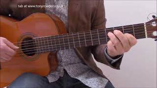 Nowhere Man  Beatles fingerstyle guitar solo  link to TAB in description [upl. by Paderna815]