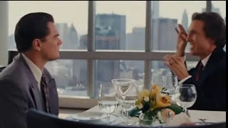 El lobo de Wall Street  Escena del restaurante español latino [upl. by Annnora]