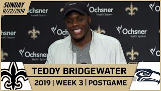 Teddy Bridgewater Postgame Reactions After Week 3 Win vs Seahawks  New Orleans Saints [upl. by Lledner]