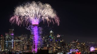 2019 New Years Fireworks at the Space Needle [upl. by Ema]