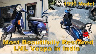 Most Beautiful LML VESPA Restoration  BMW Paint  Moneysinghofficial [upl. by Ansev]