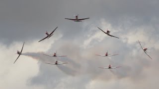 The Finale Grande from the Swiss Air Force PC7 Team RIAT 2015 AirShow Sunday [upl. by Ajroj]