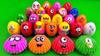 Rainbows Eggs 🌈 Transforming Numberblocks Seashell with Rainbow SLIME Colorful Satisfying ASMR [upl. by Whitehouse]