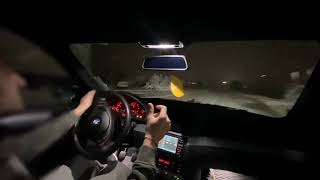 BMW E46 SNOW DRIFTING  Night drive Drift [upl. by Enilorak]