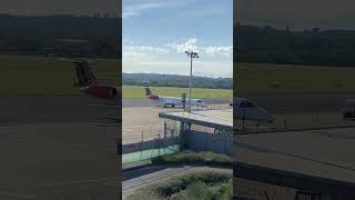 Loganair ERJ145 at Southampton after a flight from Newcastle aviation planespotting embraer erj [upl. by Cully]