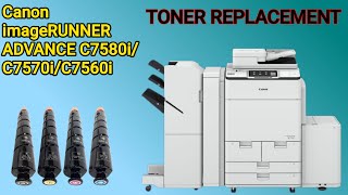 Toner Replacement on Canon imageRUNNER ADVANCE C7580iC7570iC7560i [upl. by Aisylla]