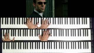 The Matrix Reloaded  Burly Brawl Piano cover  Fight Scene [upl. by Airotahs]