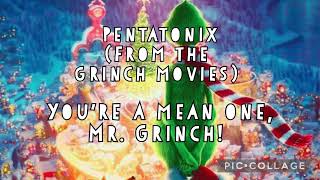 SLOWED Pentatonix  ♪ Youre A Mean One Mr Grinch From The Grinch Movies ♪ [upl. by Elleinnod]