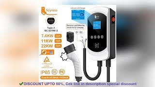 ✔️feyree EV Charger Type2 Cable 32A 76KW Dynamic Load Blancing EVSE Wallbox [upl. by Doowyah]