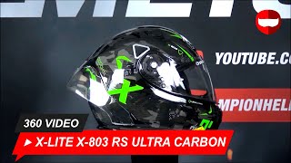 XLite X803 RS Ultra Carbon Darko Green Full Face Helmet  ChampionHelmetscom [upl. by Jeannie]