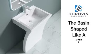 DB Durovin Bathrooms 7 Shape Freestanding Pedestal Stone Basin [upl. by Thaddus]