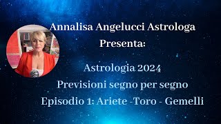 Astrologia 2024 I transiti principali e previsioni per Ariete Toro Gemelli [upl. by Oicnecserc]