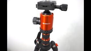 Geekoto Tripod 77 inch unboxing 360 Degree Ball [upl. by Samaj648]