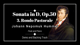 3 Rondo Pastorale  Sonata in D Op50  Johann Nepomuk Hummel  Demo and Backing track [upl. by Keen]