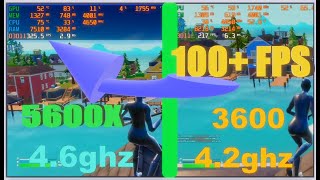 GTX 1660 x Ryzen 5 5600x vs 3600 Comparison  FORTNITE  No overclocks  PC  Windows 10 [upl. by Imotas117]