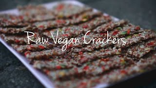 Dehydrated Crackers  Raw Vegan [upl. by Anicnarf]