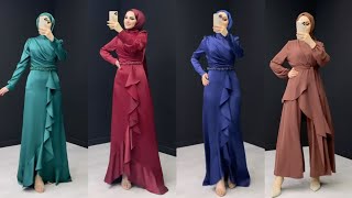 En Şık Tesettür Kombin Elbise Modelleri ✔️ Tesettür Elbise Modelleri  Hijab Dresses Collection [upl. by Yoshio892]