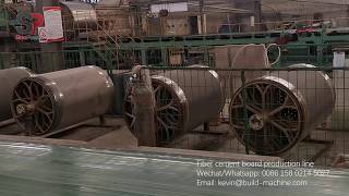 Hatschek process FC board making machinerysieve cylinder and board receiving [upl. by Wj]