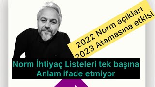 2022 Norm Açığı Atamaya etkisi normgüncellemeleri öğretmenatamaları meb [upl. by Vevine589]