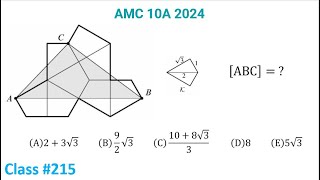 AMC 10B 2024 Geometry Preparation 10A Problems Solutions Tips Fundamentals Crash Course Walkthrough [upl. by Lacy]