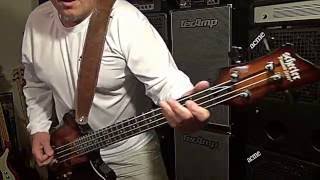 Schecter Nikki Sixx Bass  Pick Riff w Mesa Boogie Tube Rig  Andy Irvine [upl. by Isa]