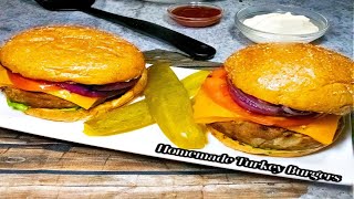 Delicious Homemade Turkey Burgers How To Make Ground Turkey Burgers [upl. by Mayeda]