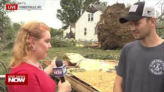 Family Discusses Storm Damage in Forestville New York [upl. by Elaine]