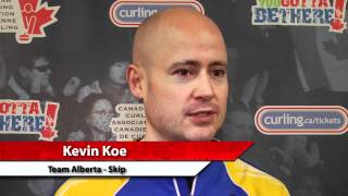 2012 Tim Hortons Brier Draw 3 Media Scrum [upl. by Aihsekel]