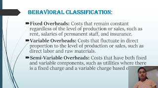 classification of overheads [upl. by Arratoon]