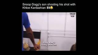 Snoop Doggs son shooting his shot at Khloe Kardashian 👀😂 [upl. by Haissem]