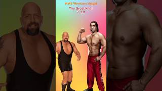 WWE Wrestlers Height comparision shorts viralshorts wwe [upl. by Menzies]