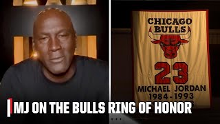 Michael Jordan reacts to making the Bulls Ring of Honor  NBA on ESPN [upl. by Inobe]