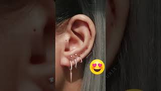 Top Ear Piercing ideas shorts piercing earrings song trending [upl. by Rodrick177]