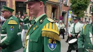 BTK 1911 Königshoven Schützenfest Bedburg 2024 Musik und Fahnenparade [upl. by Grantham640]