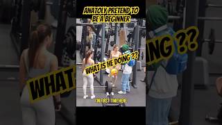 Anatoly pretend to be a beginner in front of girls 😜 anatoly anatolygymprank anatolypranks [upl. by Sax]