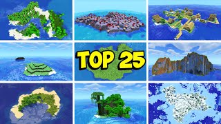 TOP 25 Minecraft ISLAND SEEDS 121 Java amp Bedrock [upl. by Bottali]