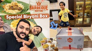 Barbecue Nation Special Biryani Buffet Box Unboxing 🤤  Worth or Not [upl. by Aslehc602]