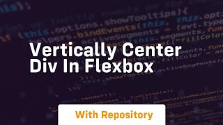 vertically center div in flexbox [upl. by Uolyram]